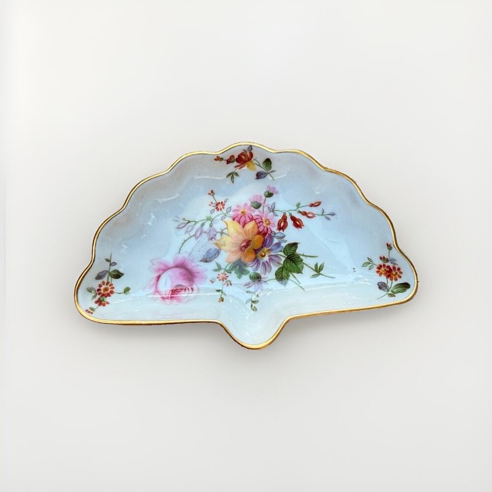 Royal Crown Derby Derby Posies Bone Dish 4.5” Floral Gold Trim Trinket Dish